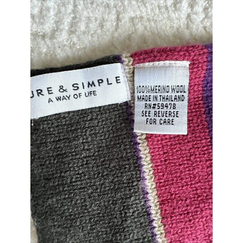 Pure & Simple A Way Of Life Scarf 100% Merino Wool 60 In